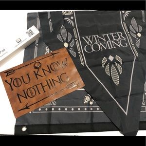 Game of Thrones banner/ pad with men’s ring.
